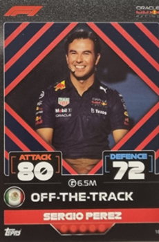Sergio Perez Red Bull Racing Topps F1 Turbo Attax 2022 F1 Teams #18