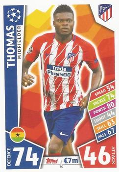 Thomas Partey Atletico Madrid 2017/18 Topps Match Attax CL #50
