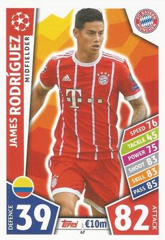 James Rodriguez Bayern Munchen 2017/18 Topps Match Attax CL #67