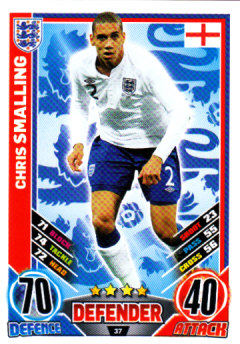 Chris Smalling England EURO 2012 Match Attax #37