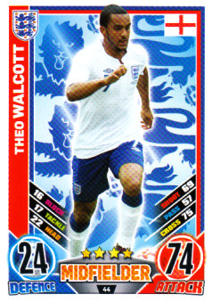 Theo Walcott England EURO 2012 Match Attax #44