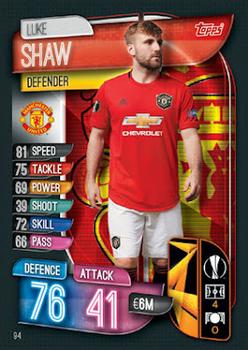 Luke Shaw Manchester United 2019/20 Topps Match Attax CL UK version #94