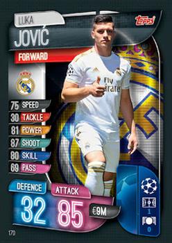 Luka Jovic Real Madrid 2019/20 Topps Match Attax CL UK version #170
