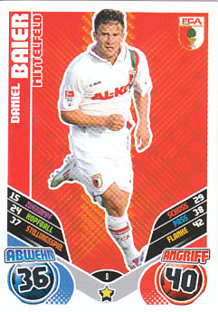 Daniel Baier FC Augsburg 2011/12 Topps MA Bundesliga #8