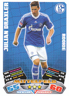 Julian Draxler Schalke 04 2012/13 Topps MA Bundesliga Rookie #279