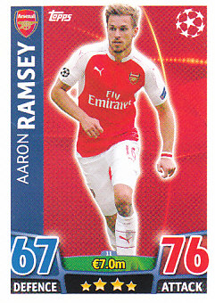 Aaron Ramsey Arsenal 2015/16 Topps Match Attax CL #11