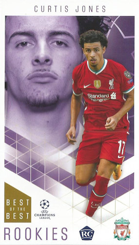 Curtis Jones Liverpool Topps Best of The Best Champions League 2020/21 Rookies #50