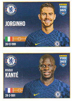Jorginho / N'Golo Kante Chelsea samolepka 2022 FIFA 365 #40
