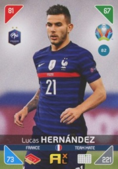 Lucas Hernandez France Panini UEFA EURO 2020 Kick Off #82