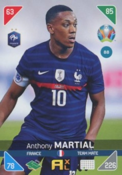 Anthony Martial France Panini UEFA EURO 2020 Kick Off #88