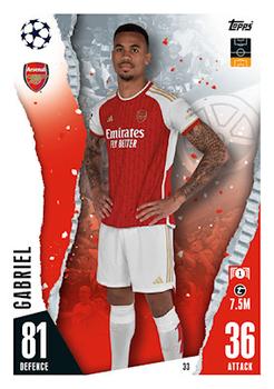 Gabriel Arsenal 2023/24 Topps Match Attax UEFA ChL #33