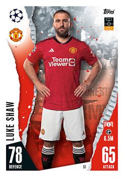 Luke Shaw Manchester United 2023/24 Topps Match Attax UEFA ChL #51