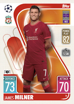 James Milner Liverpool 2021/22 Topps Match Attax ChL #56