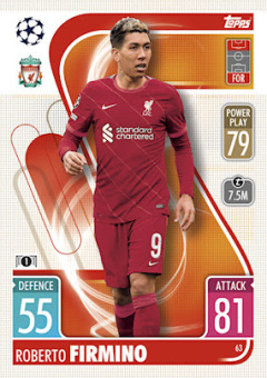 Roberto Firmino Liverpool 2021/22 Topps Match Attax ChL #63