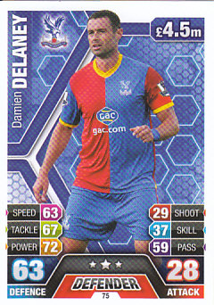 Damien Delaney Crystal Palace 2013/14 Topps Match Attax #75