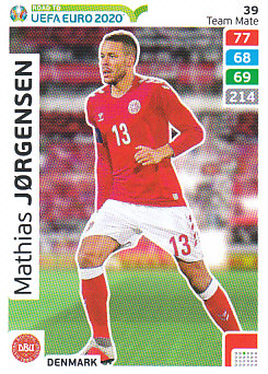 Mathias Jorgensen Denmark Panini Road to EURO 2020 #39