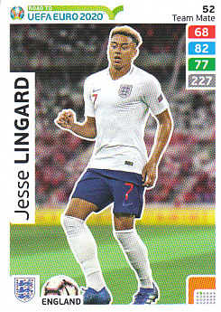 Jesse Lingard England Panini Road to EURO 2020 #52