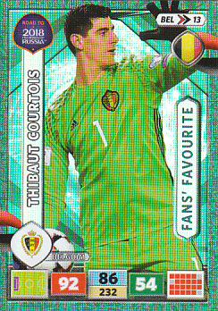 Thibaut Courtois Belgium Panini Road to 2018 World Cup Fan's Favourite #BEL13