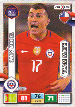 Gary Medel Chile Panini Road to 2018 World Cup #CHI04