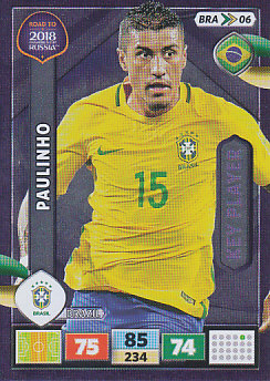 Paulinho Brazil Panini Road to 2018 World Cup Key Player #BRA06