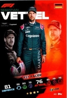 Sebastian Vettel Topps F1 Turbo Attax 2021 F1 Base #40