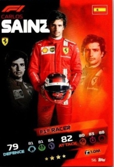 Carlos Sainz Topps F1 Turbo Attax 2021 F1 Base #56