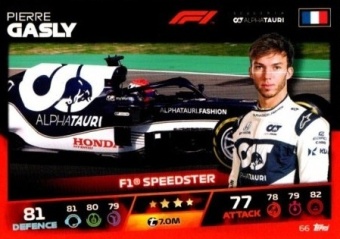 Pierre Gasly Topps F1 Turbo Attax 2021 F1 Base #66