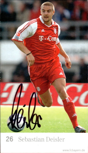 Sebastian Deisler FC Bayern Mnichov 2004/05 Podpisova karta Autogram