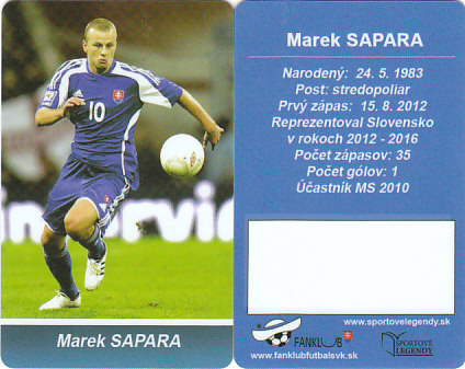 Marek Sapara Slovensko Fanklub slovenskej reprezentacie #38