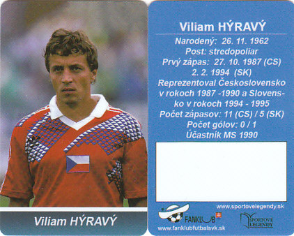 Viliam Hyravy Ceskoslovensko Fanklub slovenskej reprezentacie #31
