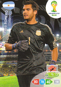 Sergio Romero Argentina Panini 2014 World Cup #8