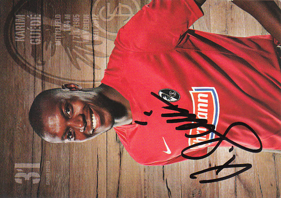 Karim Guede SC Freiburg 2012/13 Podpisova karta autogram