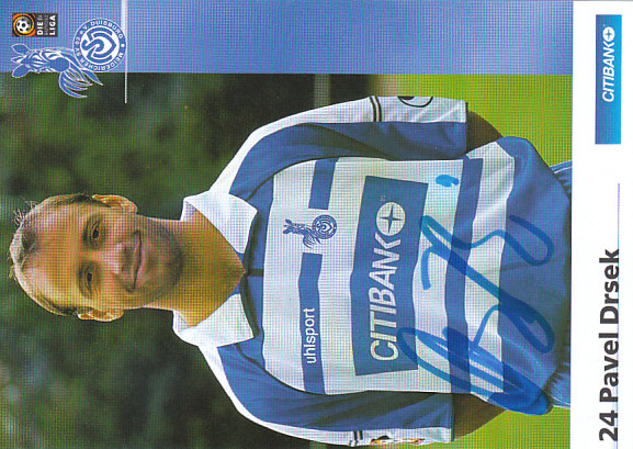 Pavel Drsek MSV Duisburg 2001/02 Podpisova karta autogram