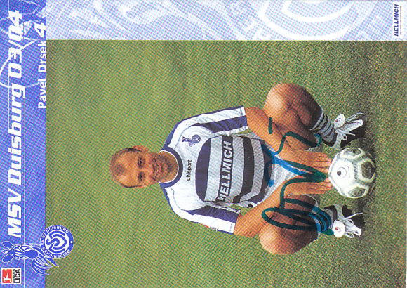 Pavel Drsek MSV Duisburg 2003/04 Podpisova karta autogram