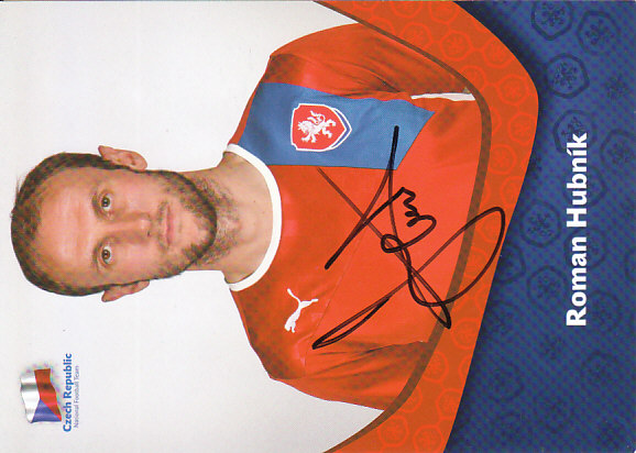 Roman Hubnik Česká republika EURO 2012 Podpisova karta autogram