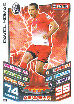 Pavel Krmas SC Freiburg 2013/14 Topps MA Bundesliga #115