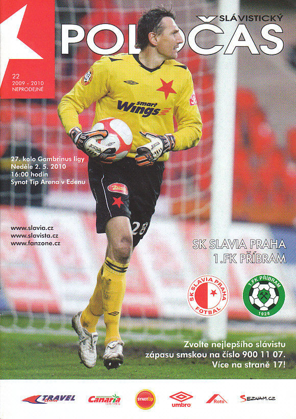 Program SK Slavia Praha - 1.FK Pribram Gambrinus liga 2009/10