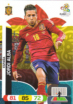 Jordi Alba Spain Panini UEFA EURO 2012 #63