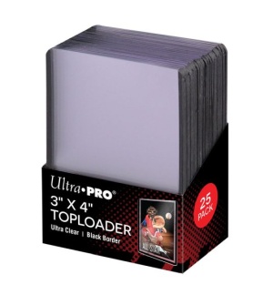 Plastový toploader Ultra Pro 35pt Black Border, balení 25 ks