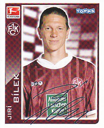 Jiri Bilek 1. FC Kaiserslauten samolepka Bundesliga Fussball 2010/11 Topps #165