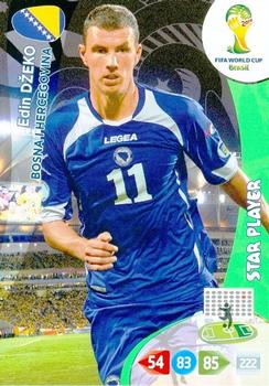 Edin Džeko Bosnia and Herzegovina Panini 2014 World Cup Star Player #44