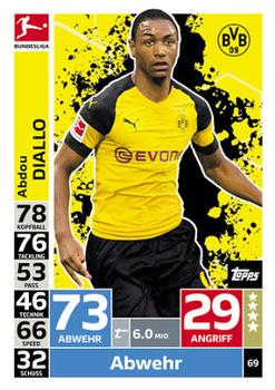 Abdou Diallo Borussia Dortmund 2018/19 Topps MA Bundesliga #69