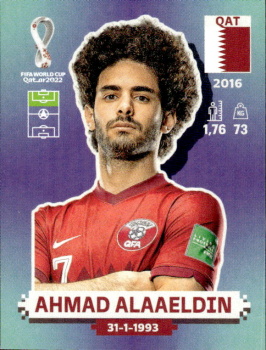 Ahmad Alaaeldin Qatar samolepka Panini World Cup 2022 Silver version #QAT17