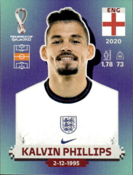 Kalvin Phillips England samolepka Panini World Cup 2022 Silver version #ENG15