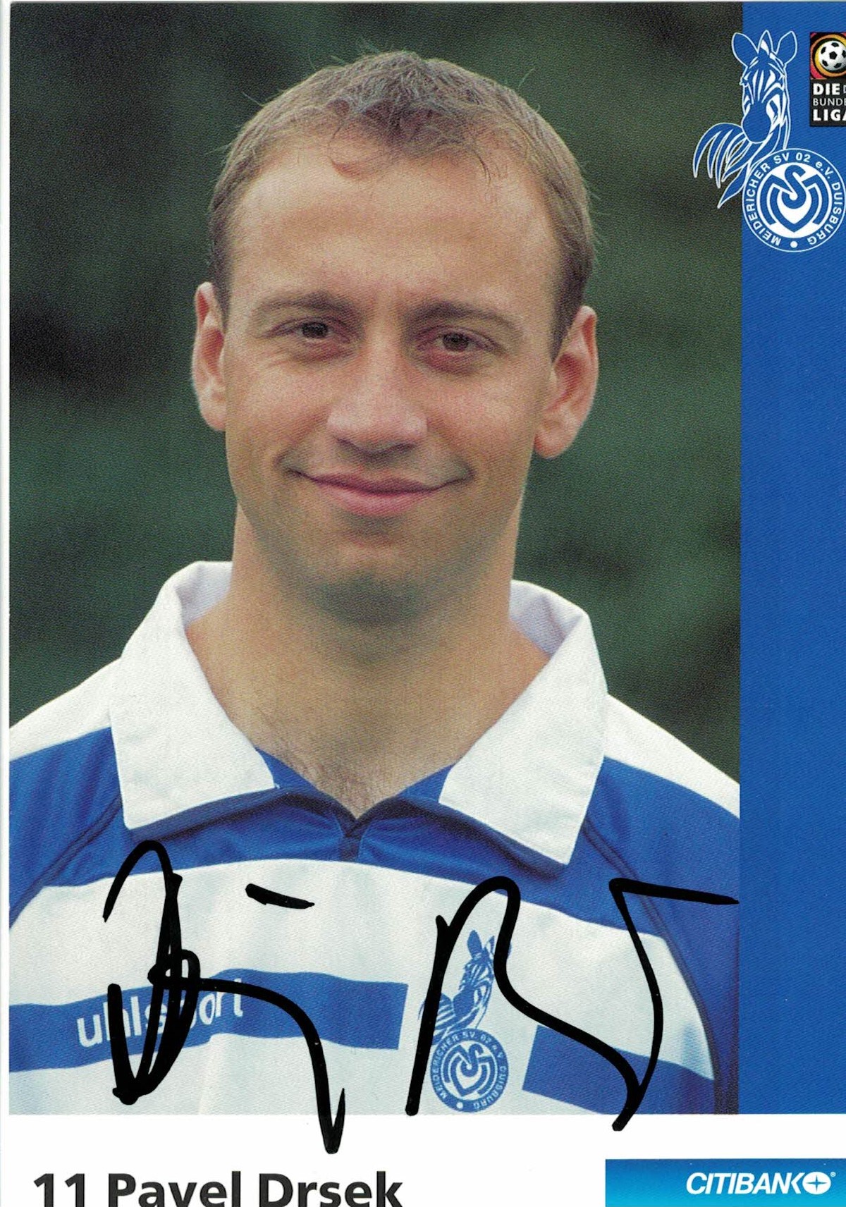 Pavel Drsek MSV Duisburg 2002/03 Podpisova karta autogram