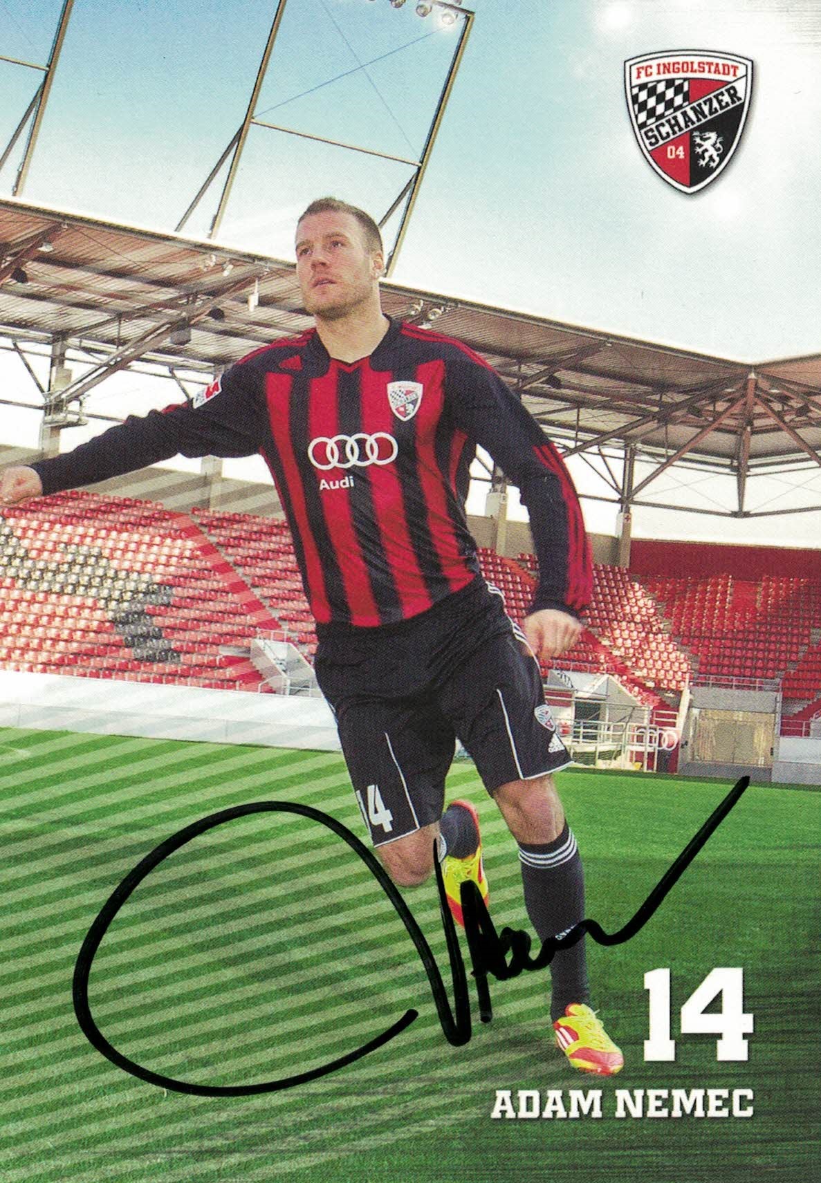 Adam Nemec FC Ingolstadt 04 2011/12 Podpisova karta autogram
