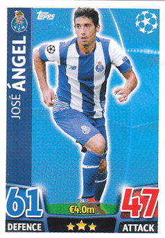 Jose Angel FC Porto 2015/16 Topps Match Attax CL #24