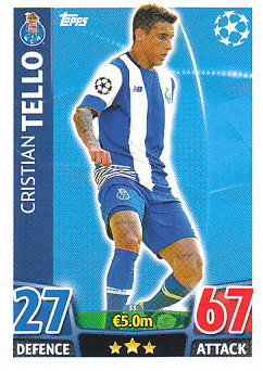 Cristian Tello FC Porto 2015/16 Topps Match Attax CL #33