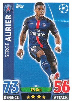 Serge Aurier Paris Saint-Germain 2015/16 Topps Match Attax CL #61
