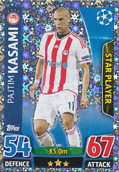 Pajtim Kasami Olympiacos FC 2015/16 Topps Match Attax CL Star Player #102